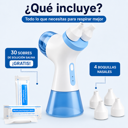 AquaFlow Pro Limpiador nasal eléctrico doble acción