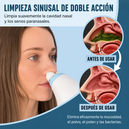 AquaFlow Pro Limpiador nasal eléctrico doble acción