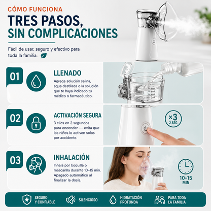 Nebulizador Portátil RespiraYa Pro™