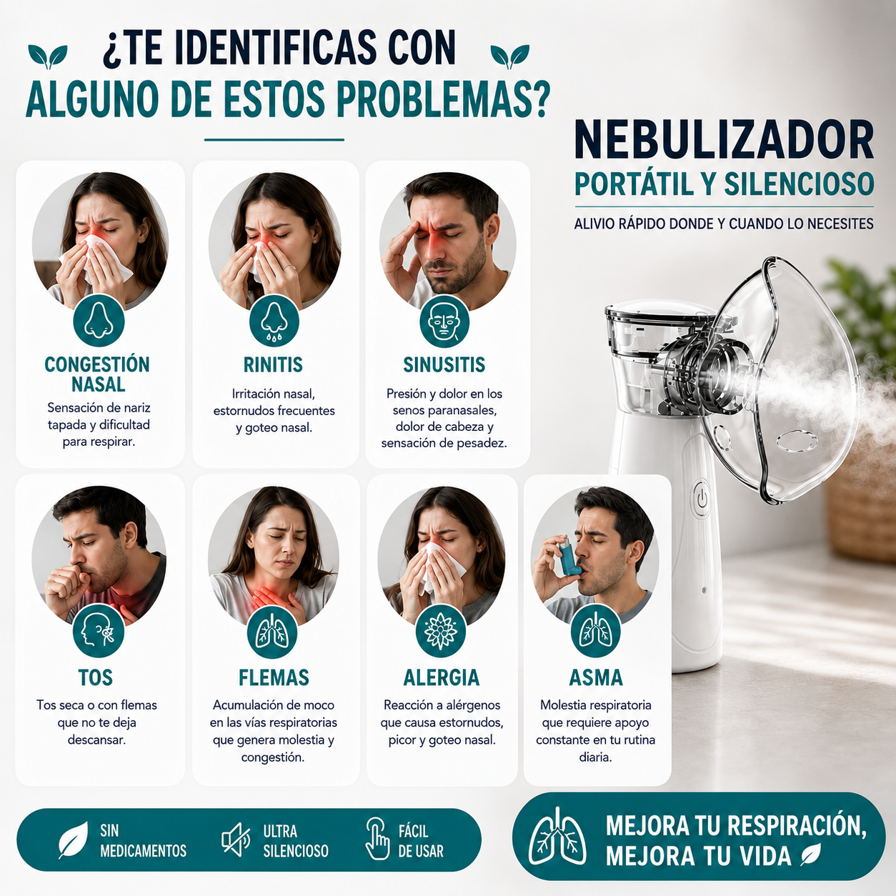 Nebulizador Portátil RespiraYa Pro™